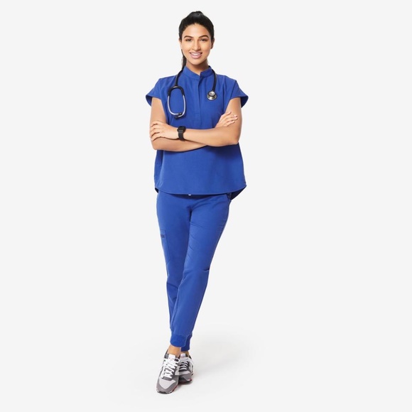 Figs Pants & Jumpsuits Figs Winning Blue Zamora Jogger Style Pants